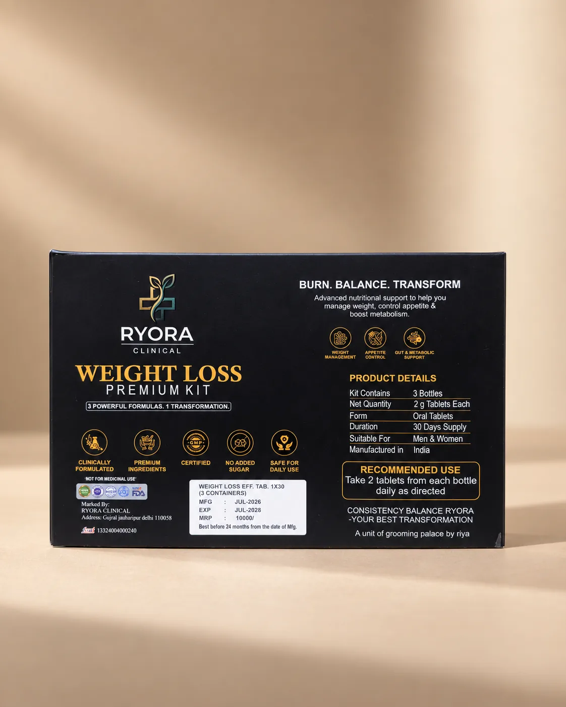 RYORA CLINICAL Weight Loss Premium Kit